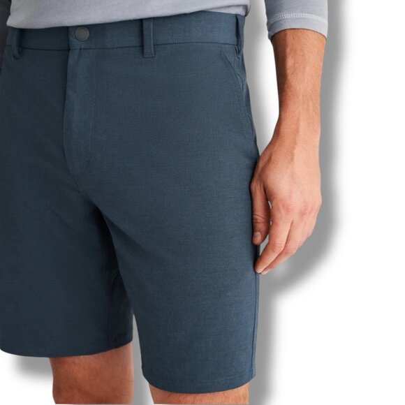Johnnie-O Calcutta Shorts in Lake Blue Golf Performance Stretch Pockets Mens 34 - Picture 2 of 11